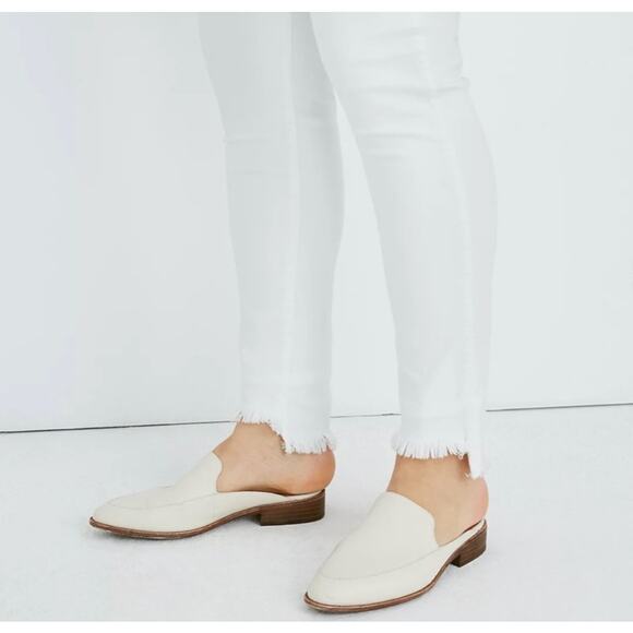 Madewell Button Fly Skinny Denim Jeans White Size 35/Women's 20 Plus Petite NEW - Picture 3 of 10